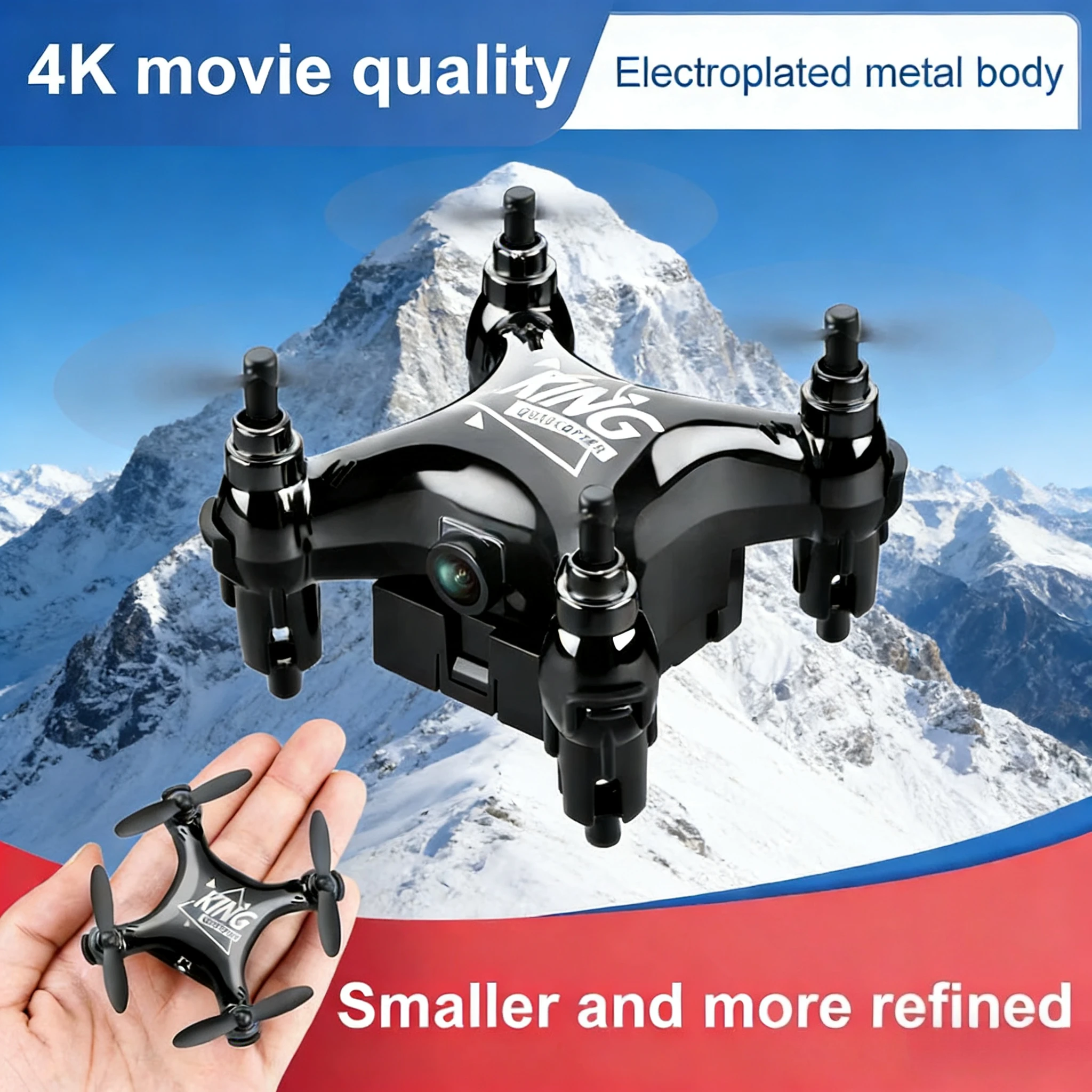 K01 Mini Drone Brinquedo para Crianças, Helicóptero de Avião, Voo de Controle Remoto, Presente de Natal e Aniversário