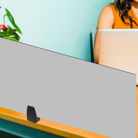 Adjustable Desk Shield Clamp 4pcs Aluminum Alloy Clip for Office Desk Divider Screen Bezel Privacy Panel Table Partition Bracket