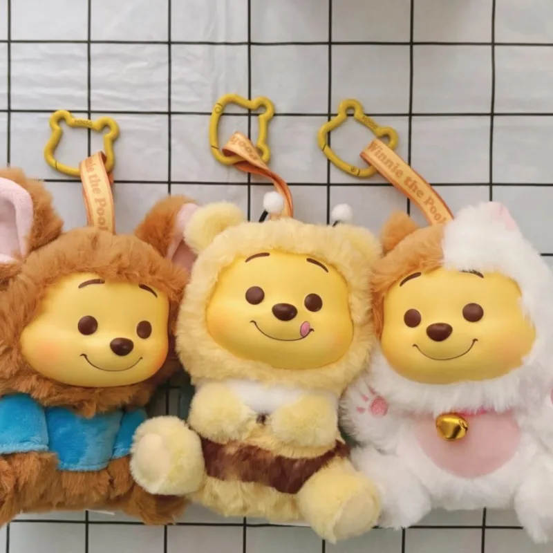 

Дисней Винни Пух Непослушная вечеринка Виниловые игрушки Каваи Аниме Медведь Пух Сумка Подвеска Детская игрушка Милая мультяшная кукла Декор Подарки