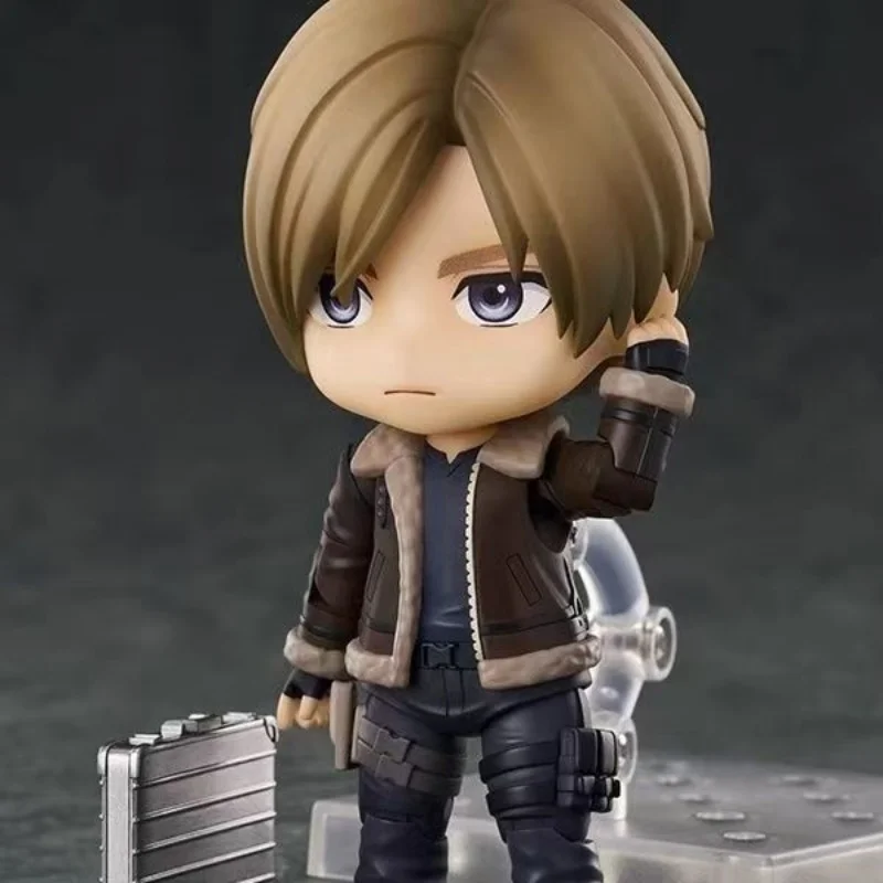 10Cm IN Stock Original Resident Evil 4 Remake 2337 Leon S. Kennedy Q Version Action Dolls Anime PVC Model Kid Birthday Toy Gift