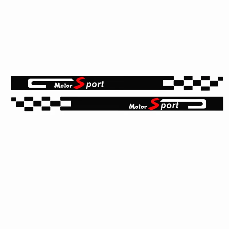 2Pcs Motor Sport Car DIY Both Sides Stickers Vinyl Racing Stripes Car Accessories 2023 Body Decals for Audi, VW, Ford, Toyota