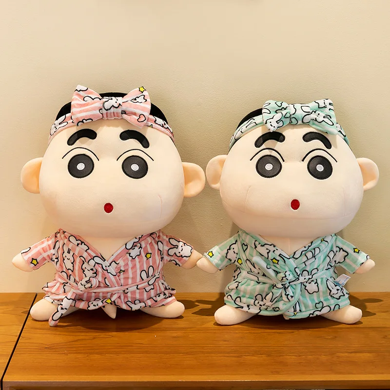 

Crayon Shin-chan Plush Toy Shin Chan Stuffed Doll with Hoodie & Pajama Outfits, Soft Anime Plushie, Perfect Birthday & Gift