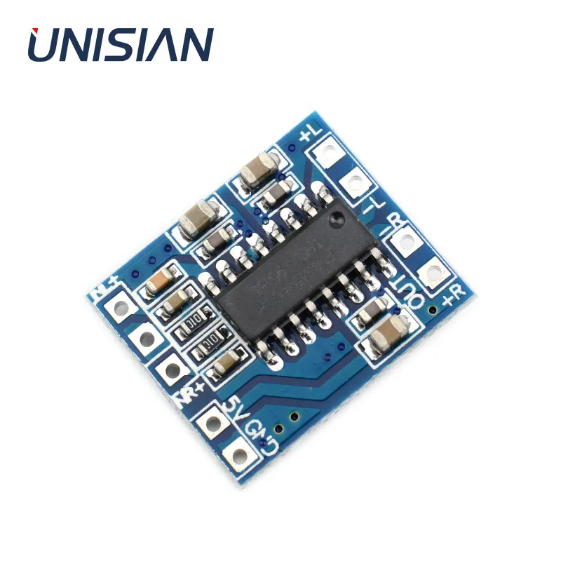 

UNISIAN PAM8403 Audio Mini Amplifier 2.0 Channel 3W+3W Digital Power amplifiers Board DC2.5V-5.5V For Portable audio system