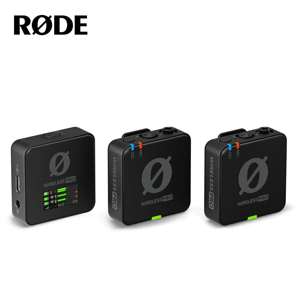 2025 Rode Wireless PRO One Tow Two Microphone Live Recording Video VLOG Camera Phone Radio Wireless Collar Clip Microphone