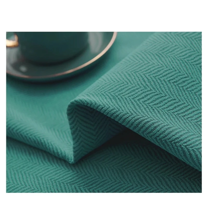 New thickened French light luxury cream curtain cloth solid color bedroom living room full blackout sunscreen cotton linen