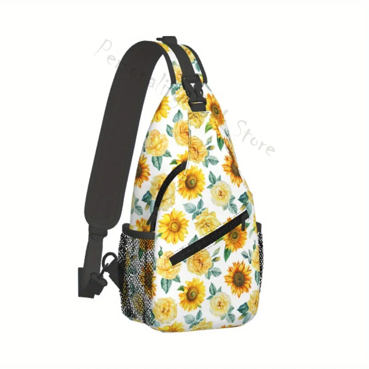 Mochila de hombro cruzada con cuerda de girasol, bolsa de viaje para senderismo, 1 unidad