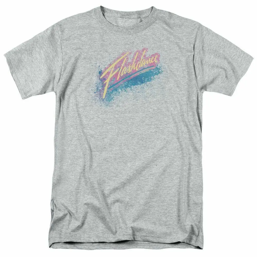 Flashdance Spray Logo T Shirt Mens Licensed 80s Movie Tee Sport Gray