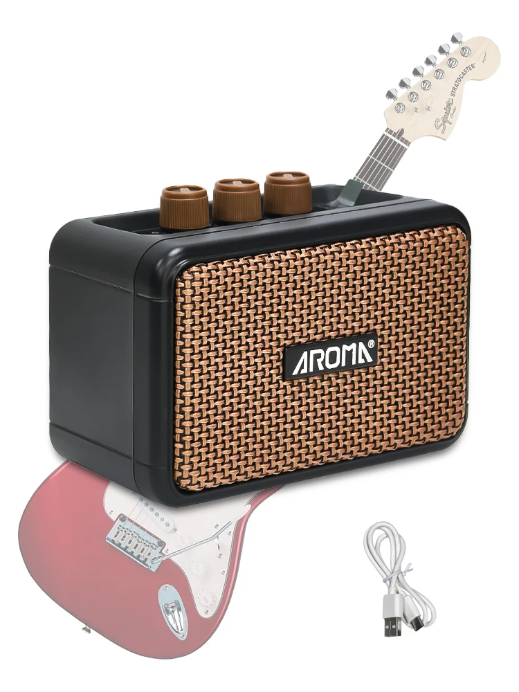 

Portable Electric Guitar Amplifier AG-04 Built-in Clean & Overdrive Effects Approx. 7-hour Battery Life Supports Mute Practice