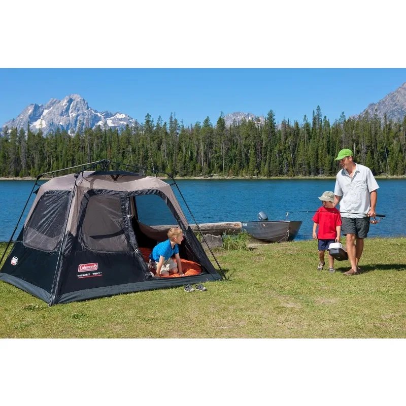 Imagem -02 - Coleman-intempéries Camping Tent com Configuração Instantânea Pessoa Tenda à Prova de Intempéries com Tecnologia Weathertec Tecido Duplo-grosso Incluído