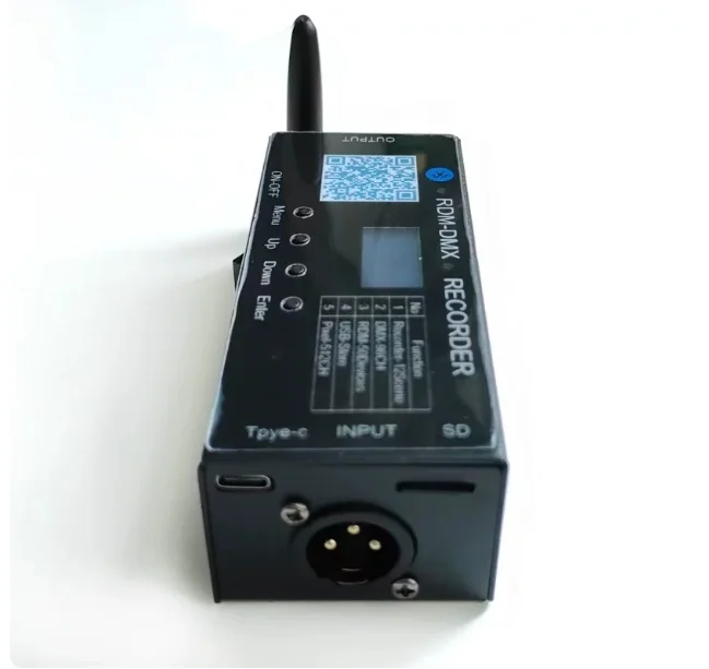Akumulatorowa konsola oświetleniowa sceniczna DMX512 z funkcją nagrywania RDM, ładowaniem Type-C, bezprzewodowym Bluetooth i zdalnym sterowaniem przez aplikację Android. — zdjęcie produktu 5