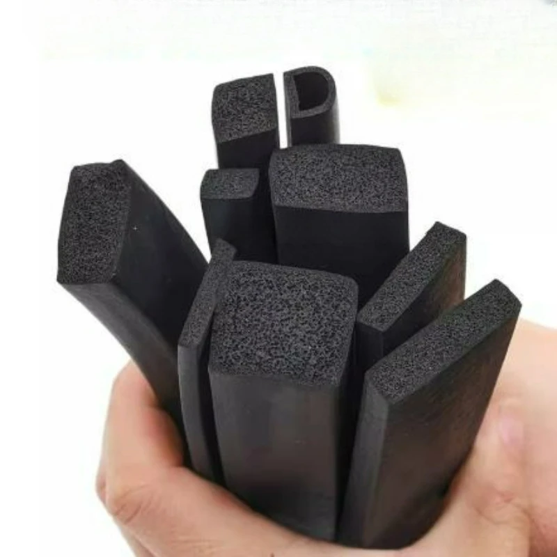 1/2/5Meters Thickness 2/3/5/8/10/12/15/20mm Black Square Sponge Strip Black EPDM Foam Rubber Gasket Cabinet Door Trim Seal