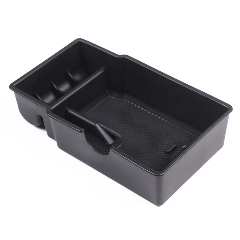 

1Pcs ABS Black For Fiat 500X 2014-2018 Car central control handrail box storage box mobile phone tray car interior accessories