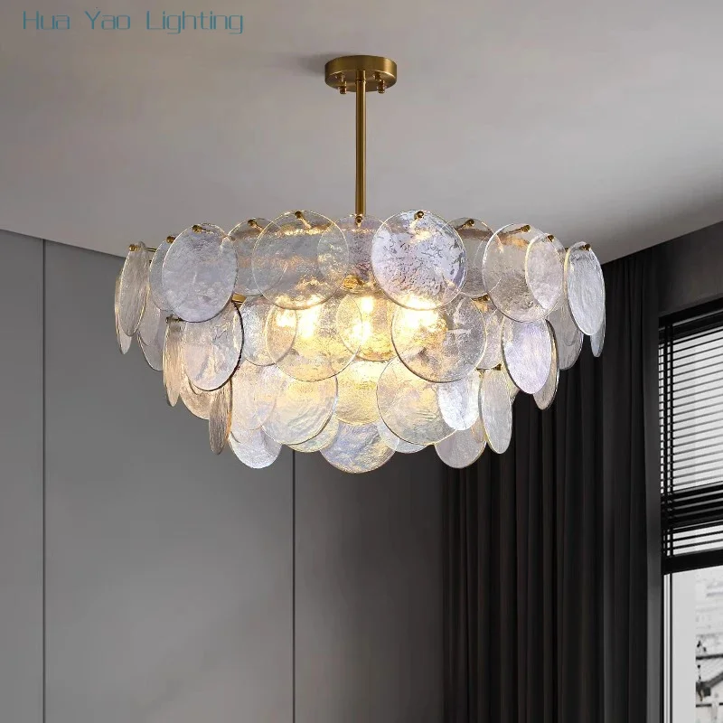 Colorful Glass Light Luxury Pendant Light With a Sense Of Luxury Creative Retro Living Room Dining Room Bedroom Pendant Light