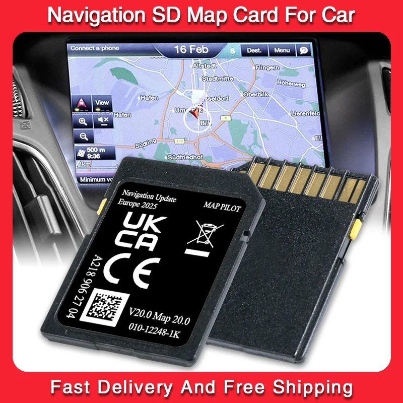 

2025 V20 Map Navigation A2189062704 Memory SD GPS Card for Mercedes-Benz Garmin System A/B/C/E/CLA Car Sat Nav
