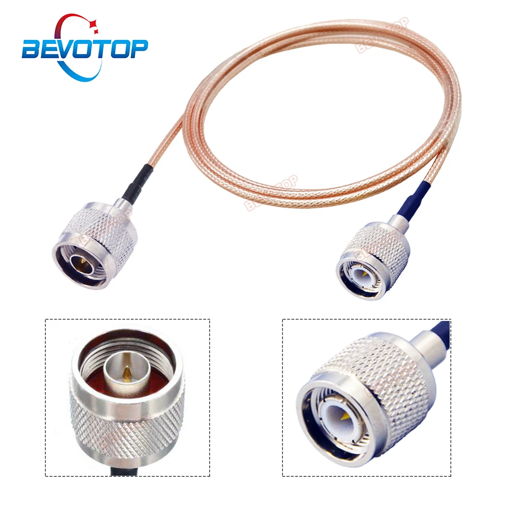 BEVOTOP RG316 Cable N Male to TNC Male Jumper Pigtail 50 Ohm High Quality RG-316 RF Coaxial Cord Antenna Adapter