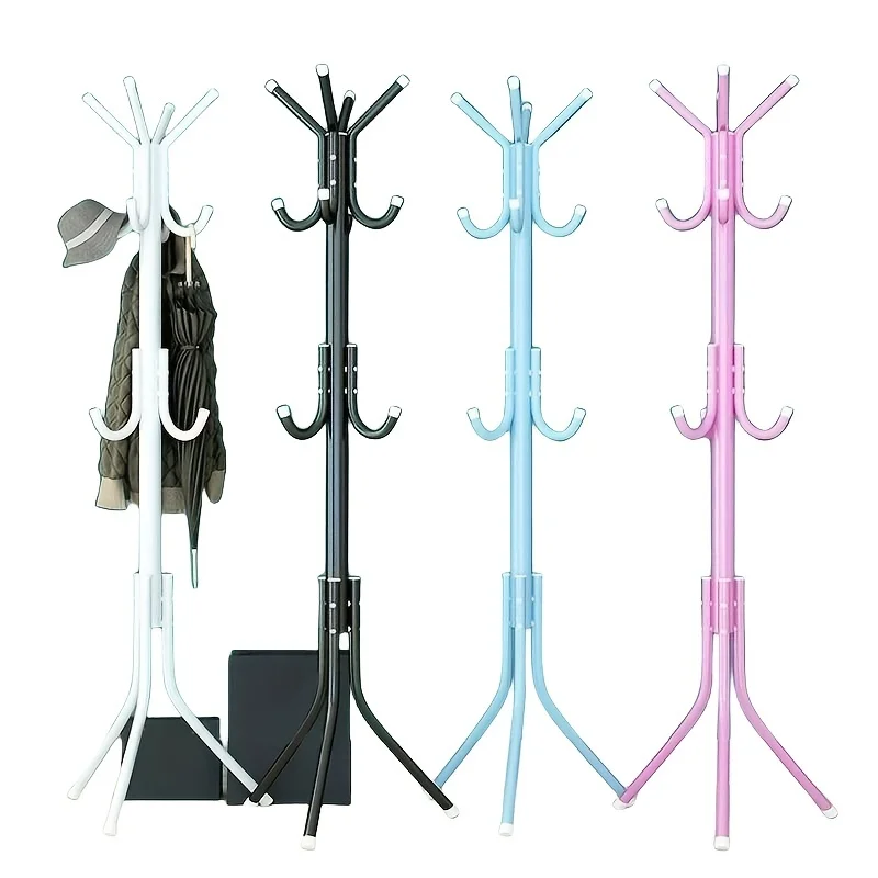 Simple Iron Coat Rack Coats Bags Scarves Household Storage Organizer Rack For Office Entryway Hallway Living Room Bedroom