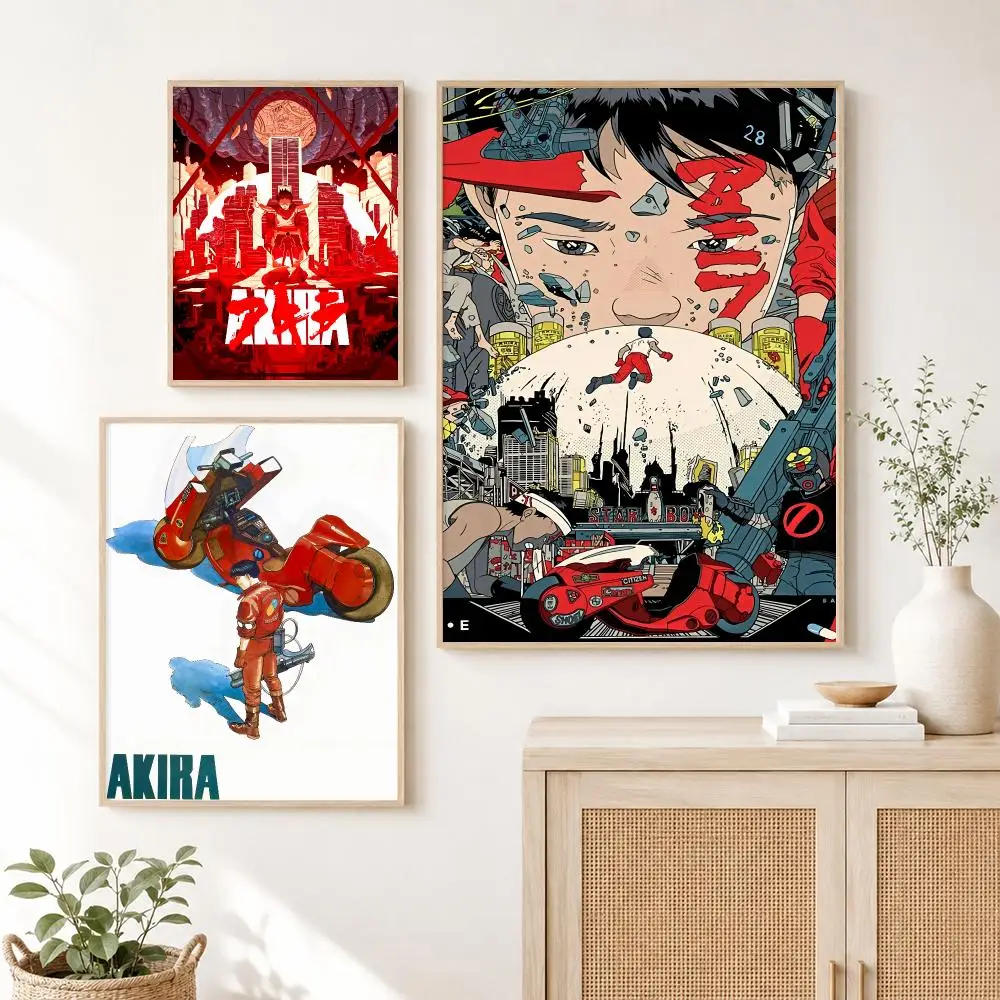 Classic Anime Classic Anime A-Akira Poster Self Adhesive Wall Art Decor for Bedroom Living Room Office Home Decor Gift