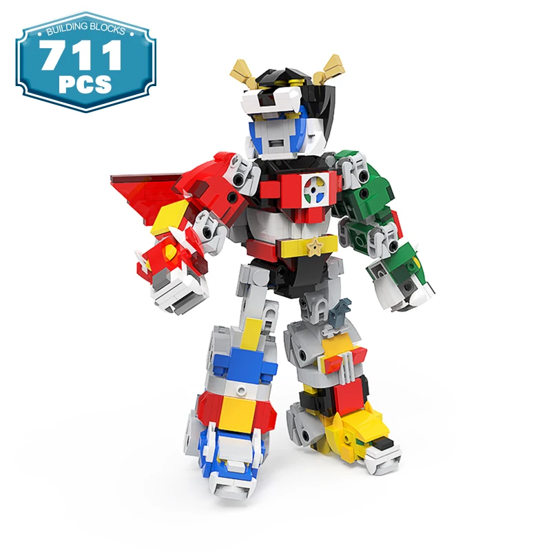 MOC Voltroned Robot Action Figure Building Blocks Anime Figure Technical Mecha Bricks Constructor Model Brick Set Children Toys