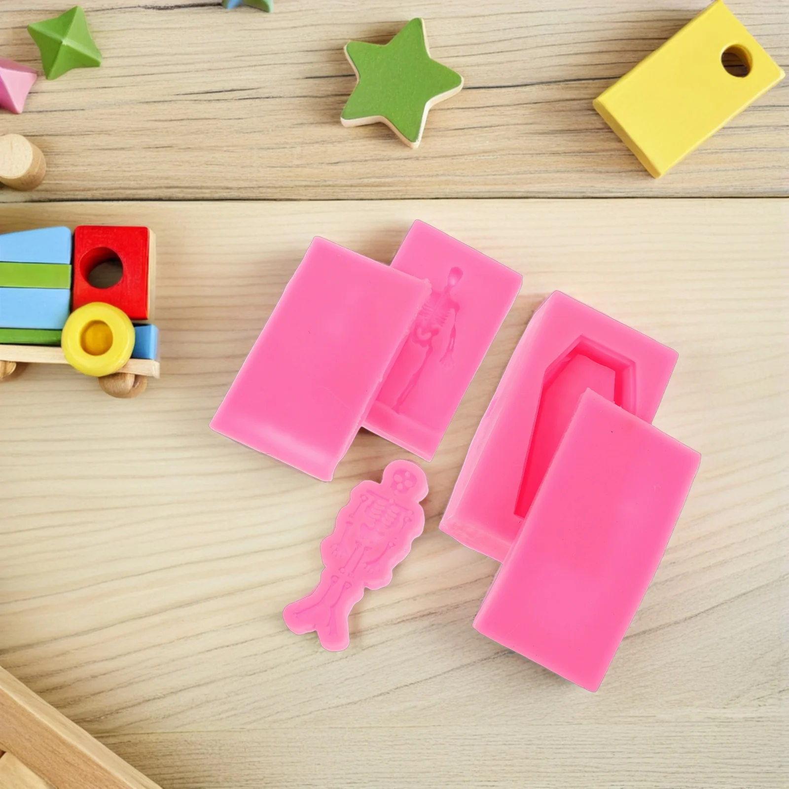 

3 Pcs Accessories Bone Assembly Mold Silica Gel Fondant Cake Decorating