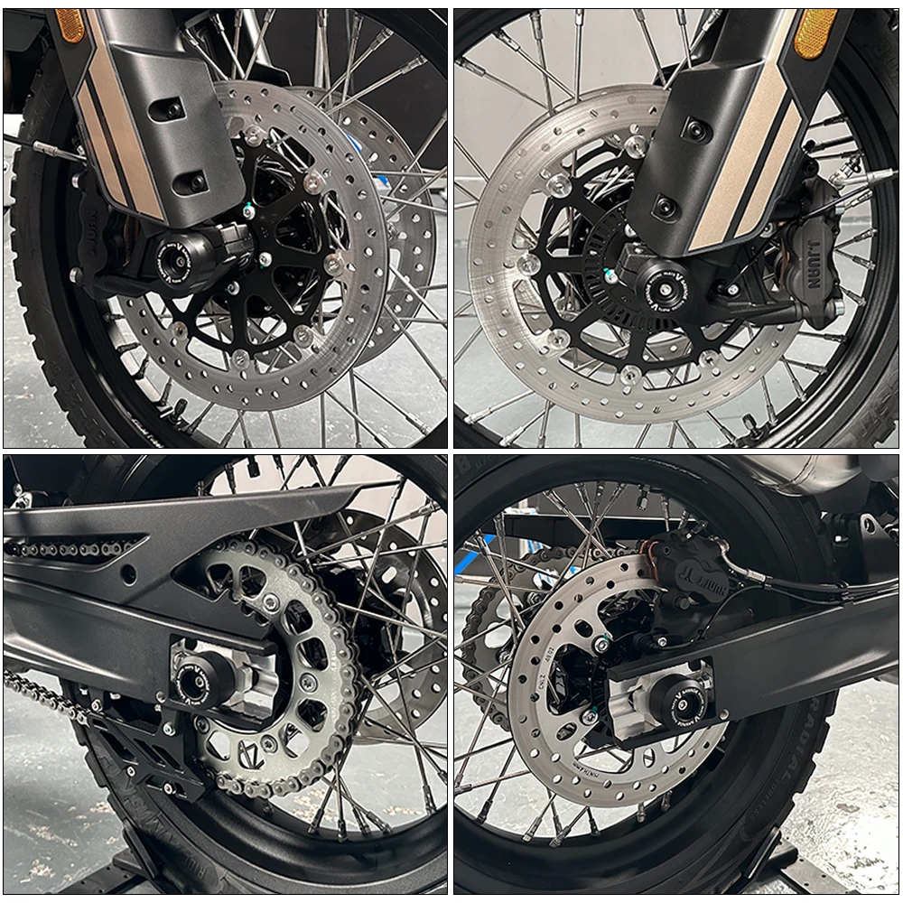 ل CFMOTO 800 MTX MT استكشاف IBEX 800 E/T/S 800MT 800MTX 800NK دراجة نارية الجبهة عجلة شوكة المحور المنزلق الخلفي Swingarm حامي