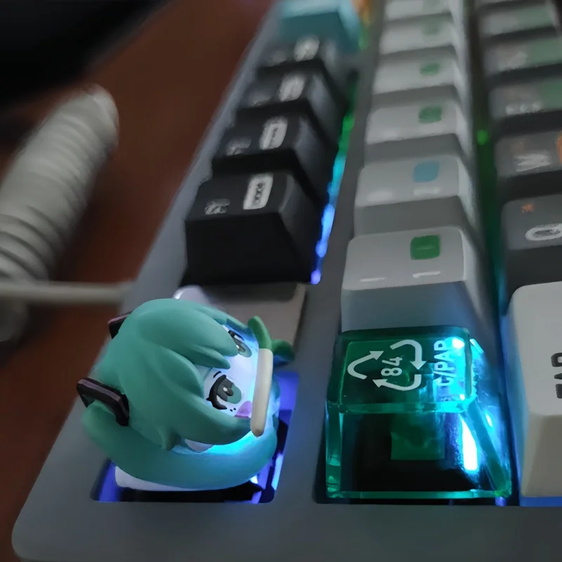 Hatsune Miku Anime Peripheral Keycaps Fufuvocaloid Series Cartoon Resin Personalized Three-Dimensional Keycap Model Toy Gifts