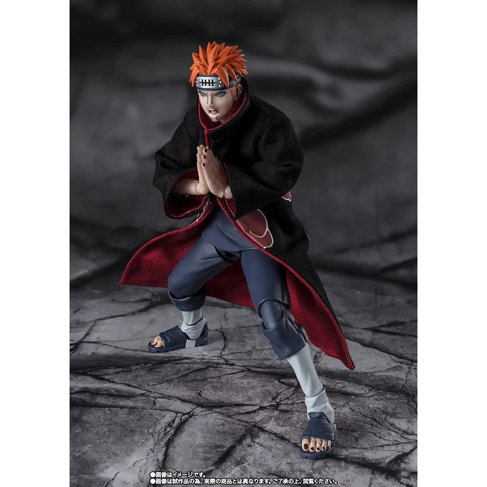 BANDAI S.H.Figuart Naruto Shippuuden Pain Six Path Rinnegan Action Doll Anime Figure Collectible Model Toys