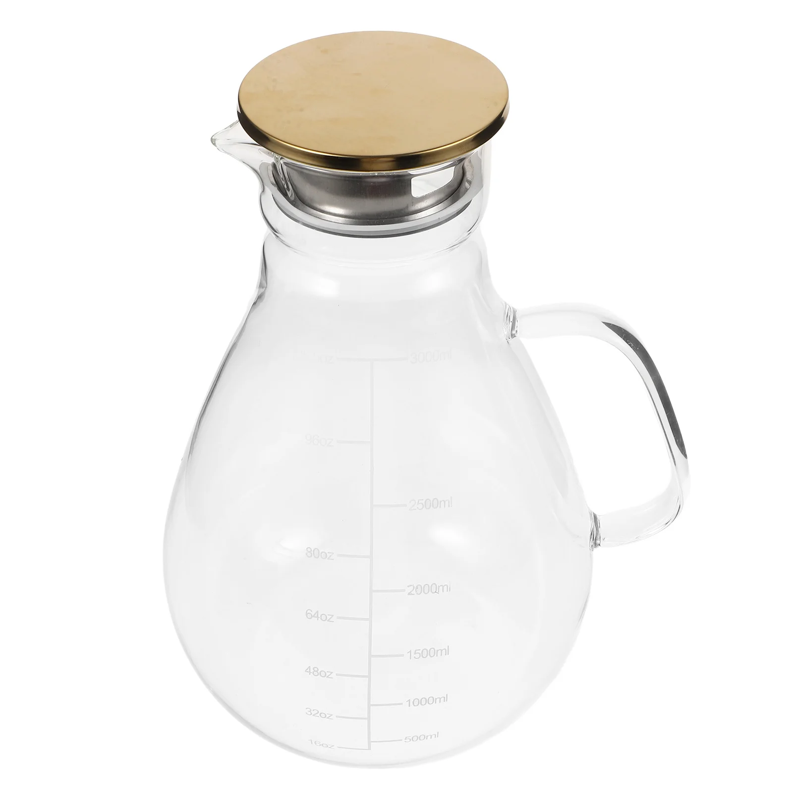 

Large Capacity Glass Pitcher with Handle and Spout for Cold Drinks Juice Tea Dispenser Household Party Wedding Use