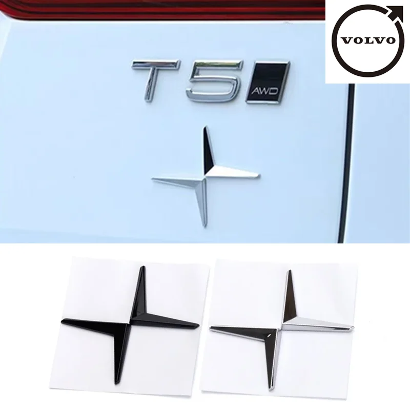 

Car 3D sticker is suitable for Volvo XC60S90XC90S6040 Polaris logo trunk door body labeling Elk Swedish TB56 logo accessories.