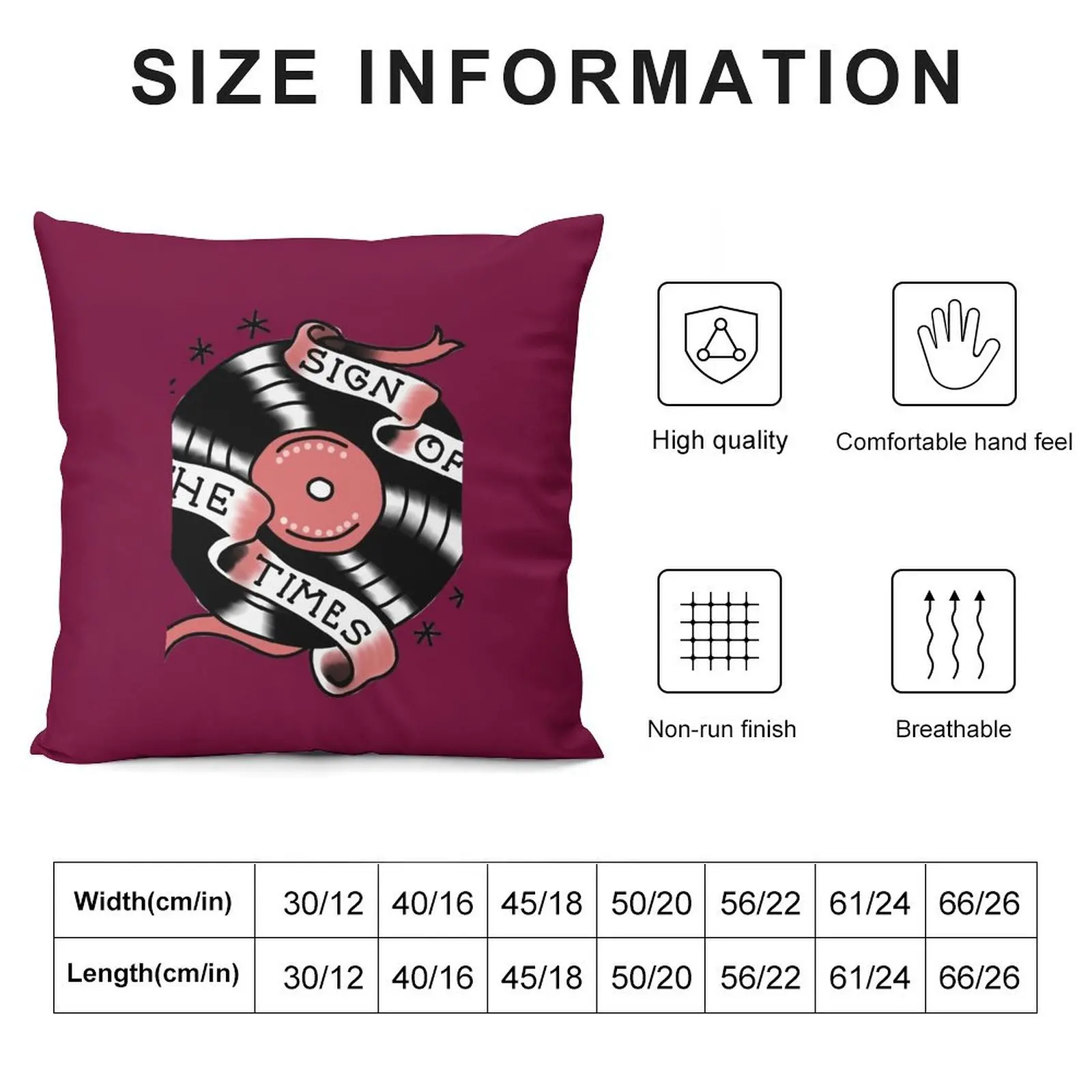 sign of the times vinyl \t \t Throw Pillow pillowcases for sofa cushions Cushion Cover For Sofa pillow