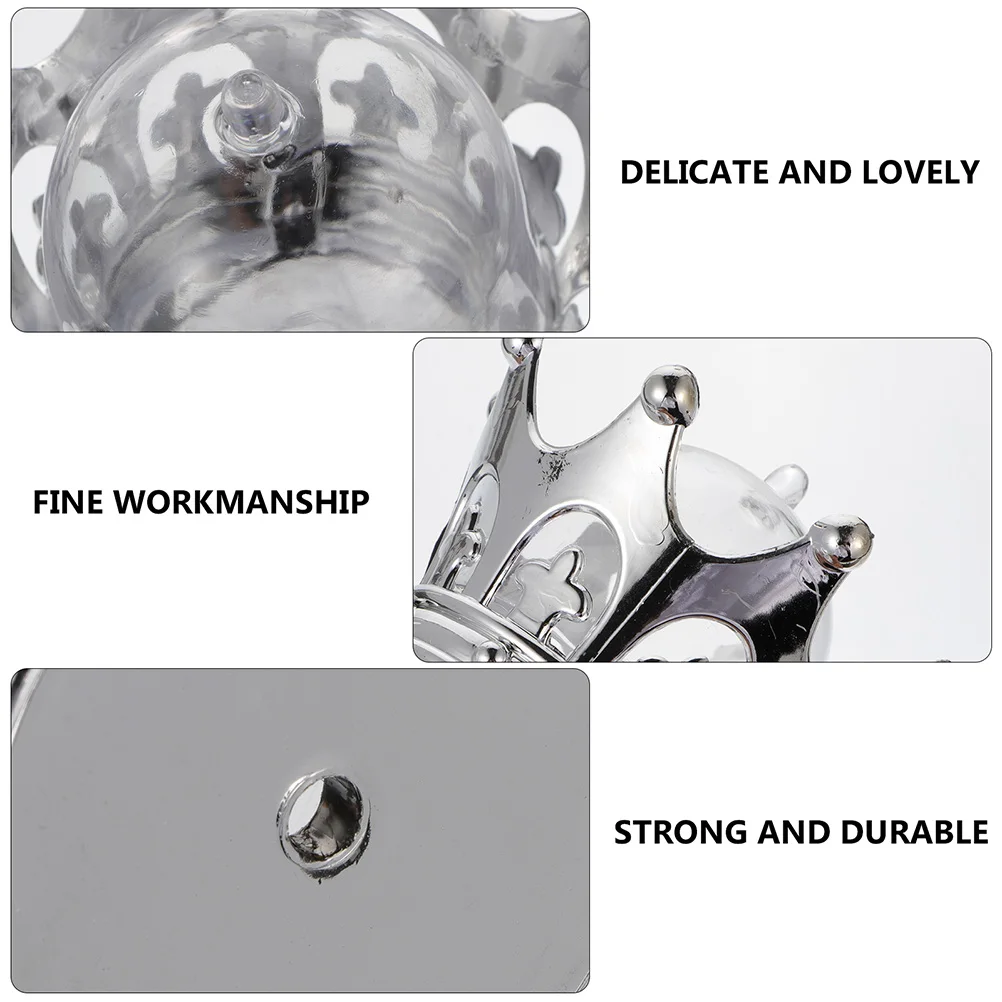 

24 Pcs Candy Box Plastic Gift Storage Case Dining Table Container Hollow Crown Boxes