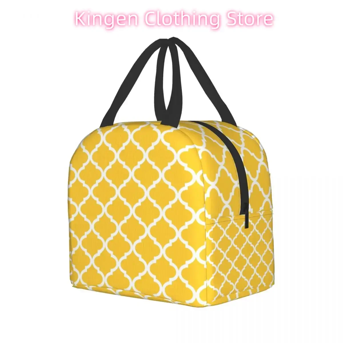 Minimalist Geometry Insulated Lunch Bag for Women Portable Abstract Geometric Cooler Thermal Bento Box Beach Camping Travel