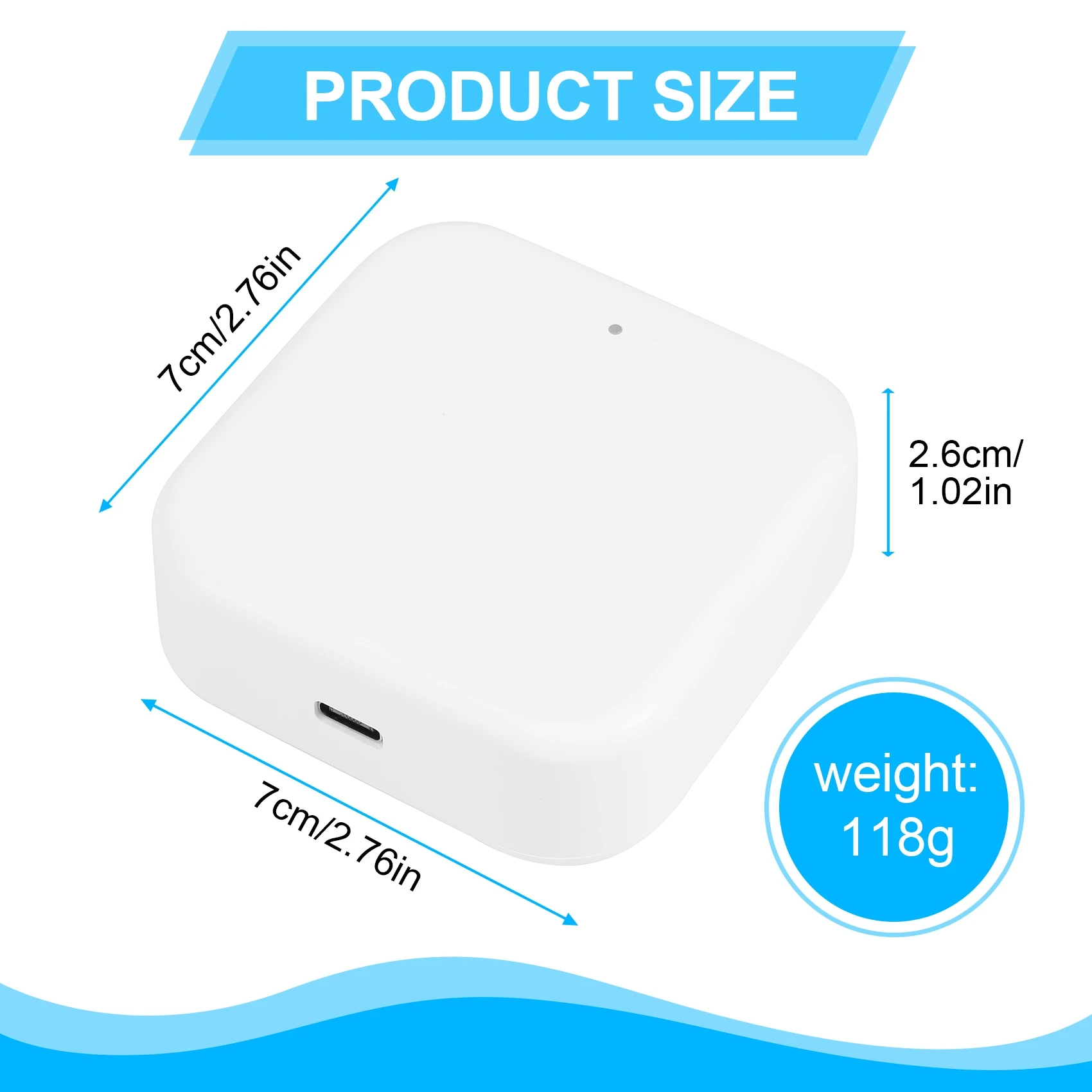 

B37B-Bluetooth Wifi Gateway Fingerprint Password Smart Electronic Door Lock Home Bridge Ttlock App Control Gateway Hub