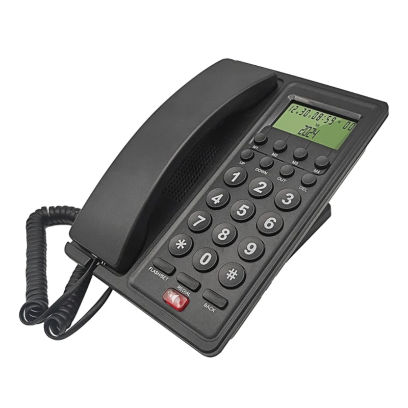 Business Office Landline Phone Telephone With Caller Display For Hotel Guest Room, Corded Telephone