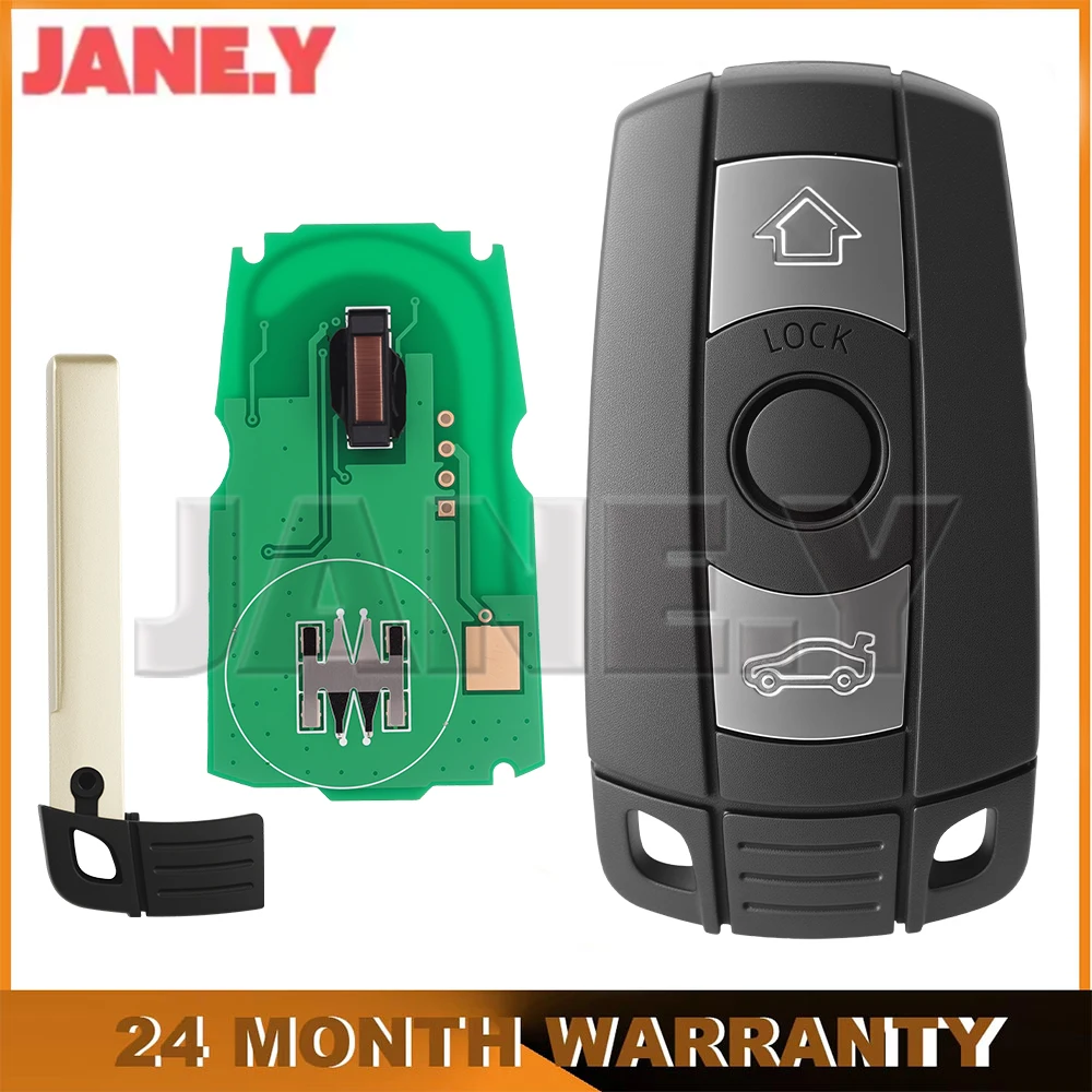 Clé Intelligente Semi-Connectée pour Système BMW CAS 3 Séries 1/3/5/7 X5 X6 E60 E61 E70 E71 E87 E90 Z4 Puce 46 315LP 315/433/868MHz