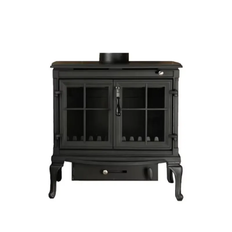 Estufa de leña de biomasa de acero para interiores moderna con inserto de chimenea de pellets de Control remoto para instalación en sala de estar