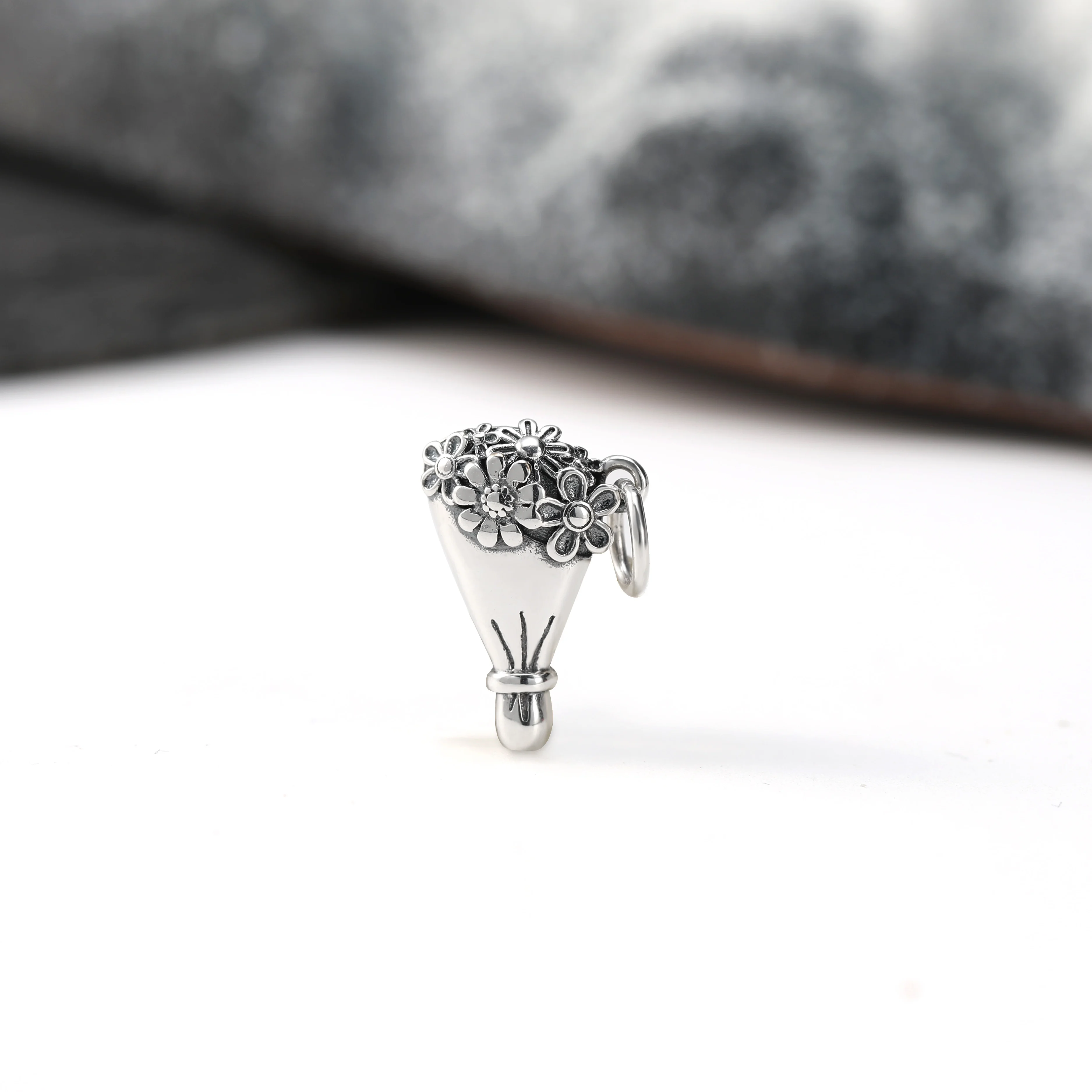

DJ401 Authentic 925 Pure Silver Classic Fashion Plant Flower Pendant Hundred Flowers Fragrance Pendant DIY Silver Jewelry