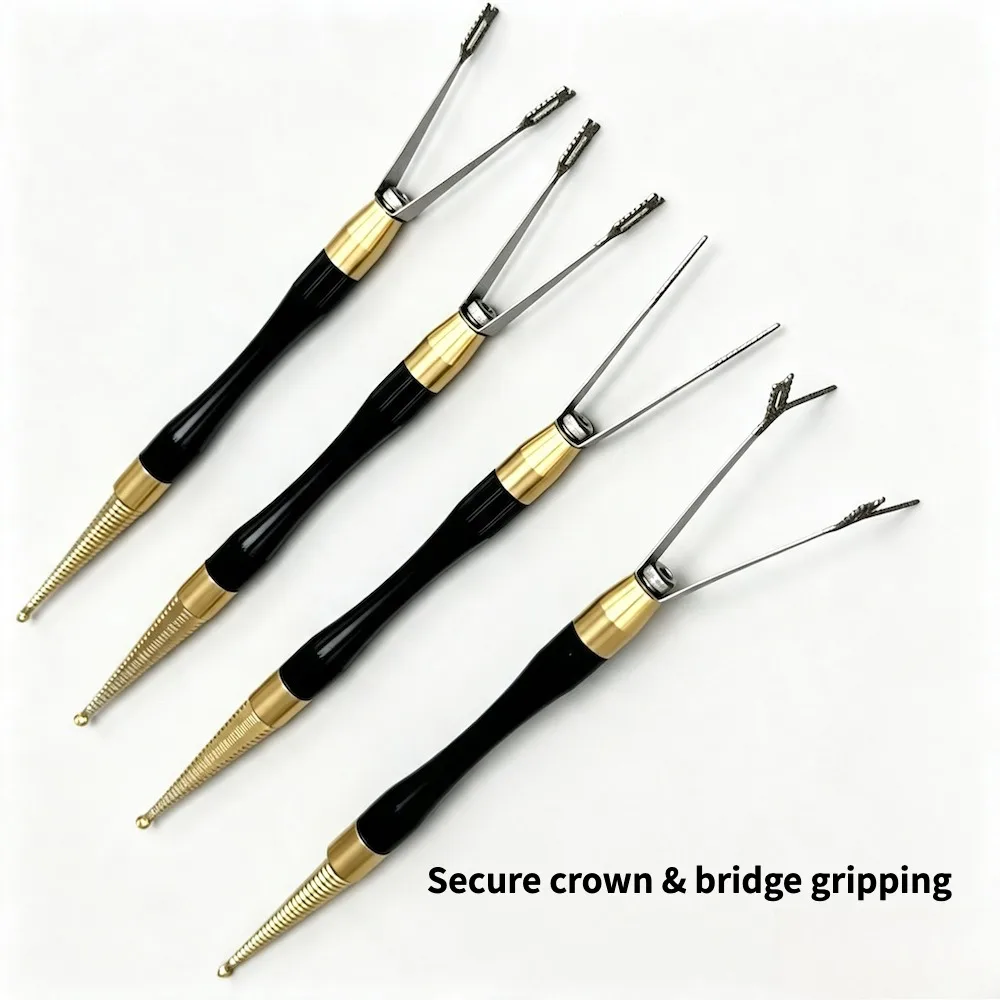Dental Crown Holder Pliers, Crown Bridge Placer & Remover, Anterior Posterior Teeth, Dental Clinic Lab Tool, Autoclavable 135°C
