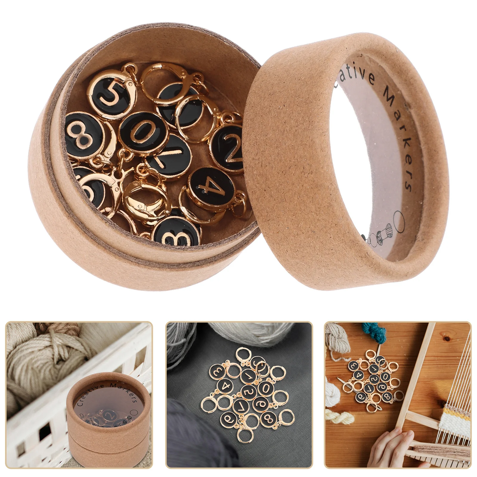 

10 шт. черных маркеров для вязания (номера 0-9), прочные фиксирующие клипсы из сплава для вязания крючком, квилтинга, ткачества