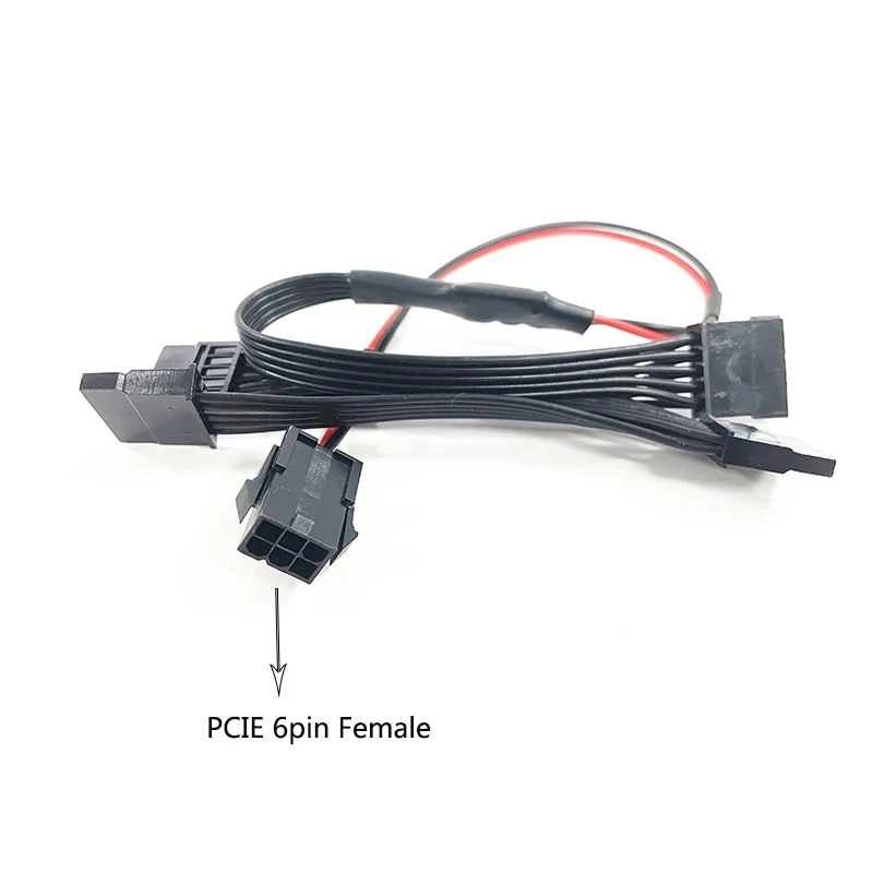 PCI-E 6pin Female 12V to SATA HDD / IDE Power Supply Cable Graphic Card PCIE 8pin 12V to SATA/IDE Cable DC 5.5*2.5  to 12V SATA