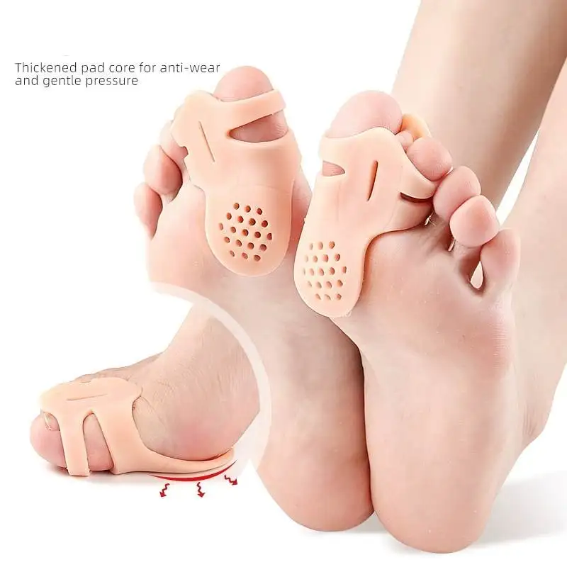 1/2/5Pairs Soft Silicone Bunion Corrector Toe Separators Spacers for Cushion Protector Hallux Valgus Foot Fingers Care Pedicure