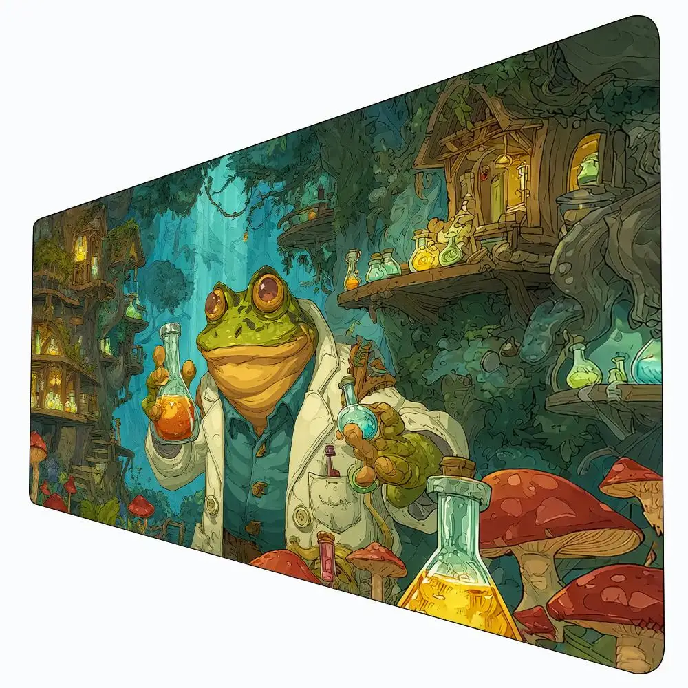 

Fantasy Frog Sorcerer MTG Playmat Magic Card Battle Mat Non-Slip Durable 35X60CM Commander playmat Board Game Mat for TCG