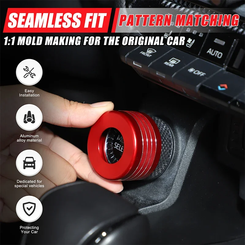 

For Toyota Land Cruiser Prado 250 LC250 2024 2025 Aluminum Alloy Driving Mode Knob Ring Trim Decor Car Accessories