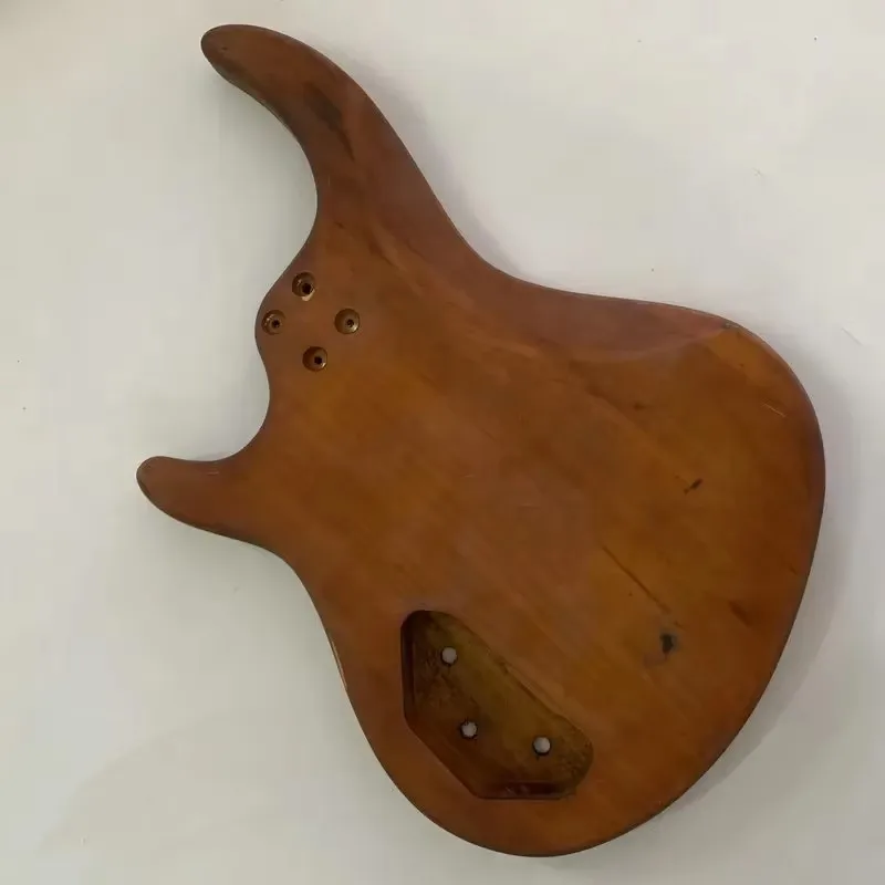 FB067 Jazz Bass 4 or 5 String Version Electric Bass Body Unfinished in Solid Wood with Damages  for Replace Right Hand DIY Parts view 5