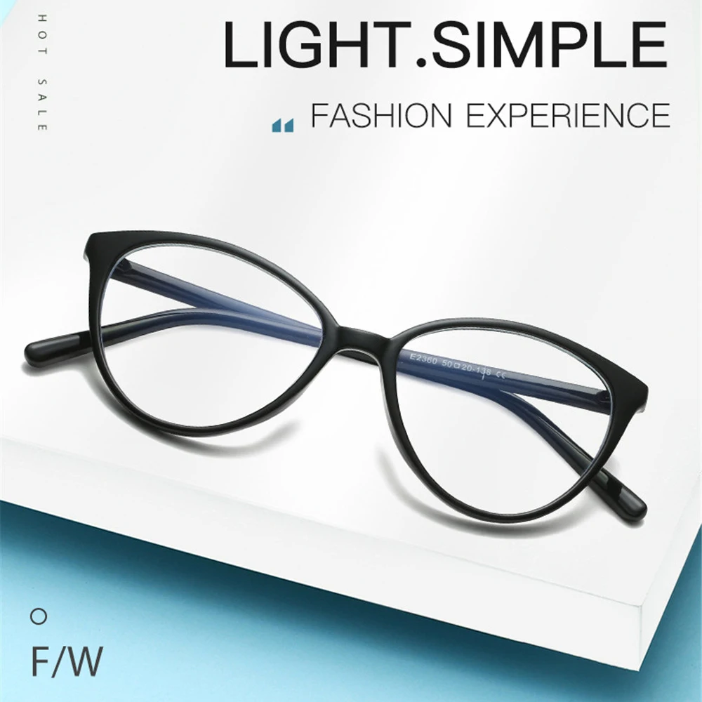 VIVIBEE Customized Cat Eye Prescription Glasses Men Myopia Eyewear Anti Blue Light Optical Classic Astigmatism Eyeglasses