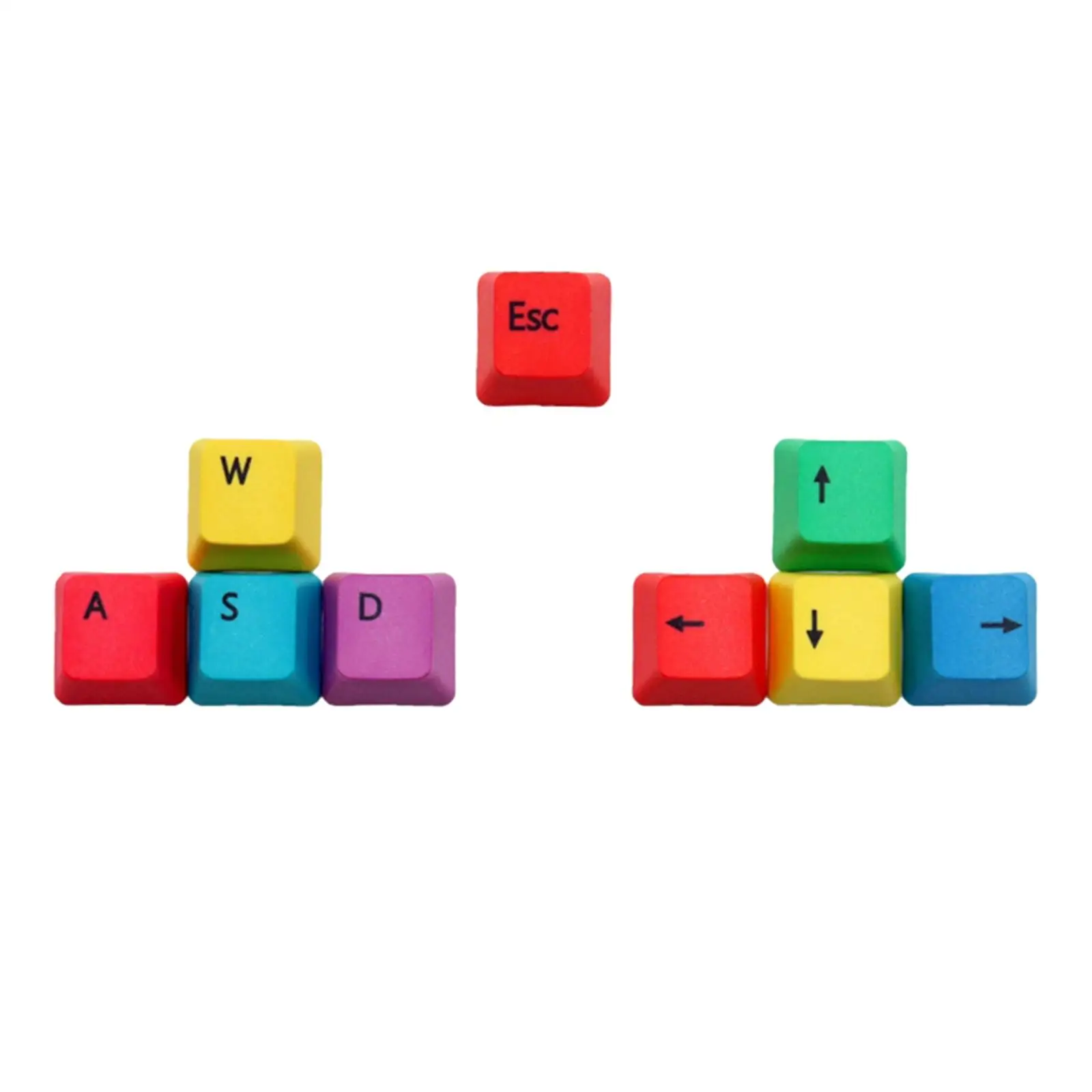 Conjunto de Teclas PBT Aprimoradas com 9 Peças: ESC, Teclas de Setas, W, A, S, D para Teclados Mecânicos e Teclados Gamer