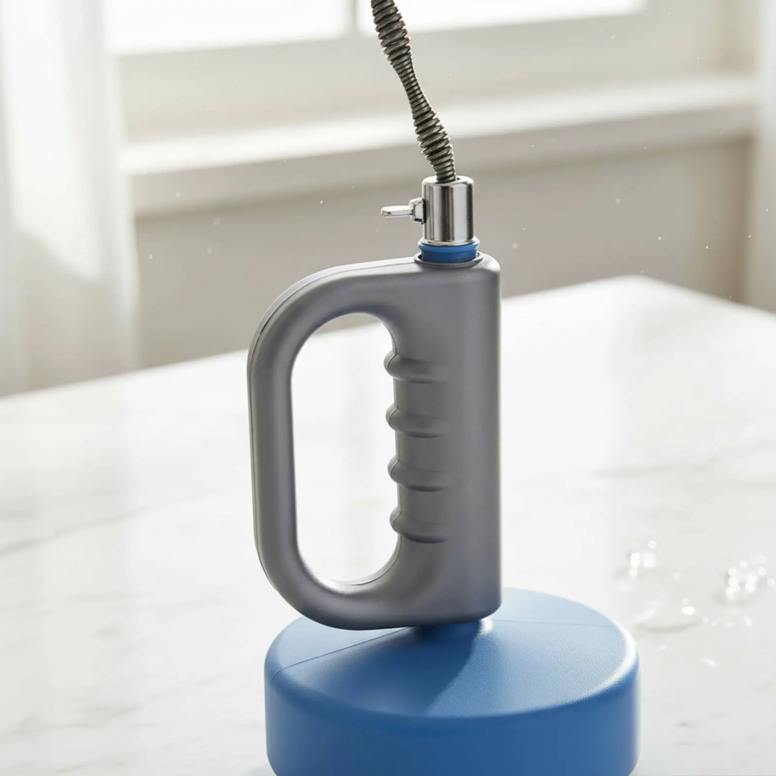 

Manual Drain Snake Flexible Steel Cable Coil Drain Cleaner Hand Crank Pipe Cleaner Easy Clog Removal Home Cleaning for Kitchen