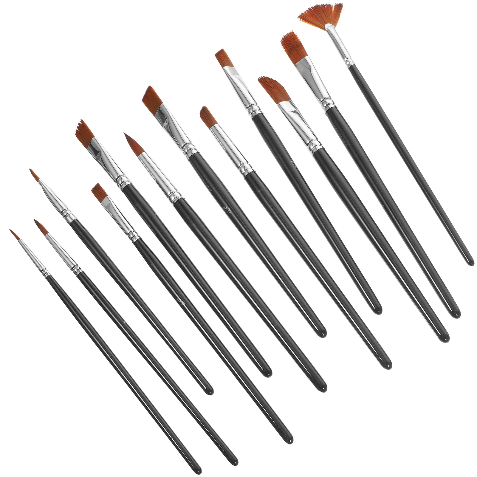 

12 Pcs Paint Brushes Artist Watercolor Oil Acrylic Painting Supplies Nylon Wood Materials Easy Clean Long Lasting Performance
