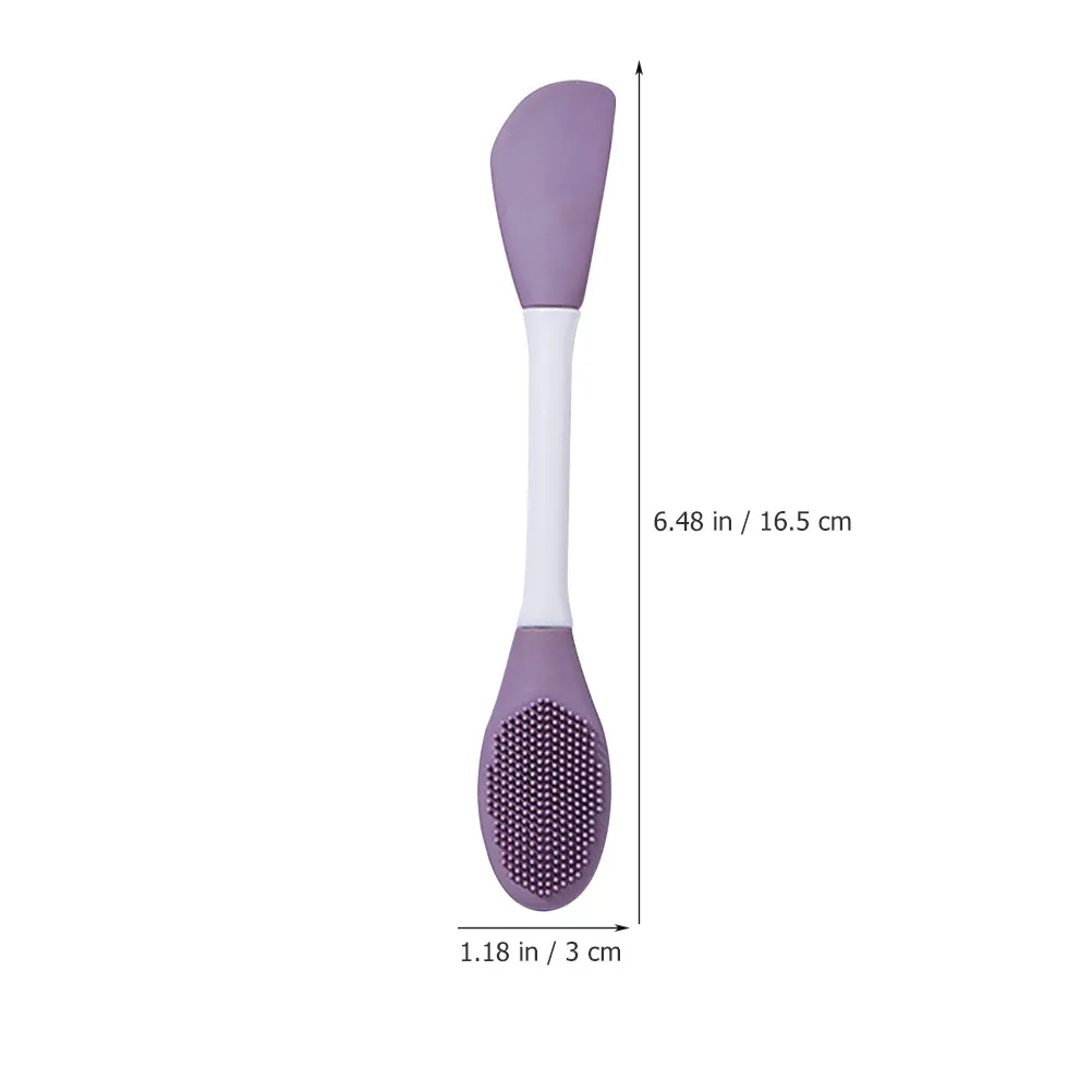 Silicone Dual-Head Face Mask Brush for Mud Mask Application, Reusable Facial Cleanser Scrubber – Home & Travel - view 3