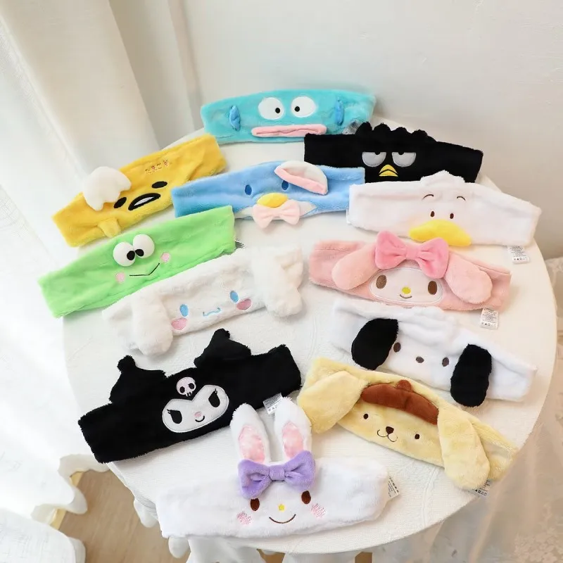 Sanrio Gudetama Bad Badtz Maru Pochacco Kero Keroppi Kuromi Plush Eye Mask Kuromi Plush Eye Mask Plush Hair Hoop Gifts For Girls