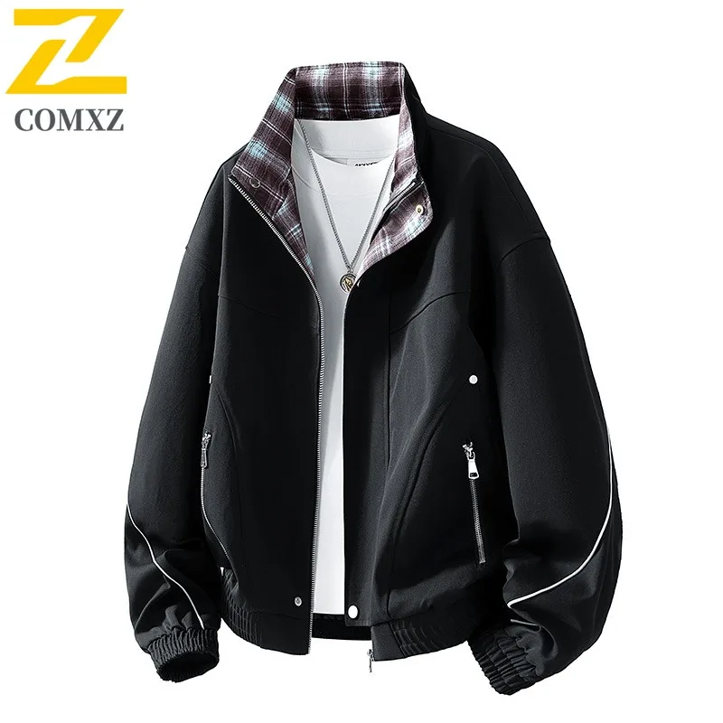 

COMXZ 2025 Autumn New L 9XL Youth Fashion Trendy Coat Hong Kong Style Casual New Trend Plus Size Jacket 8871 Price 128